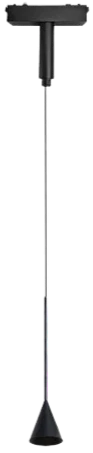 Lámpara colgante para riel magnético ultra slim aluminio negro LED 6W TUYA - ARLC0034
