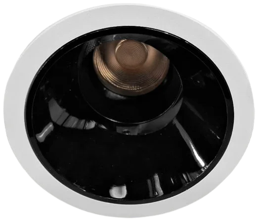 Foco embutido aluminio blanco interior negro brillante Ø 8,5 cm LED 10W - TOFO0083
