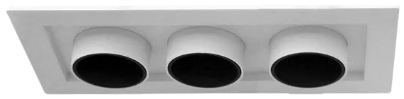 Embutido rectangular aluminio blanco con control de temperatura 18W LED - VKFO0001