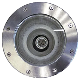 Foco acero inoxidable piso exterior corte Ø 14 cm E27 par 38 - MUFO0012