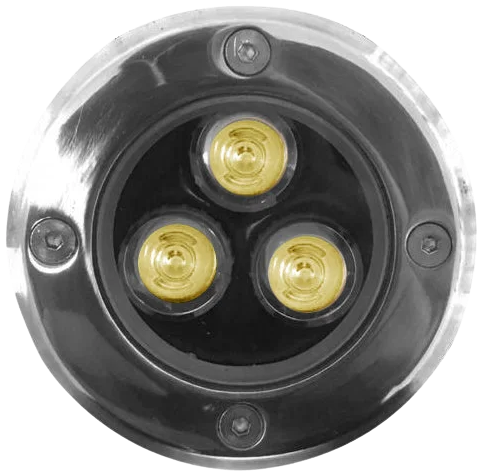 Foco embutido piso exterior acero inoxidable IP 65 Ø10x9 cm LED 3W - BEFO0038