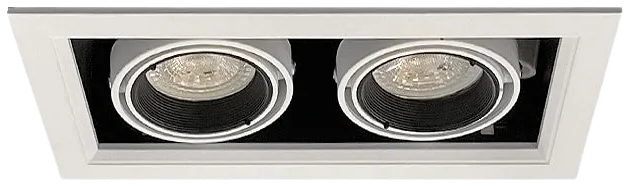 Foco embutido puzzle blanco basculante 2 luces GU10 - DLFO0003