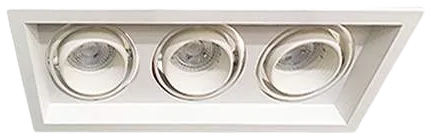 Foco embutido puzzle triple blanco GU10 - EVFO0058