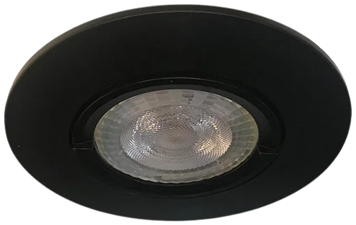 Foco embutido PVC negro Ø9 cm GU10 - MUFO0119
