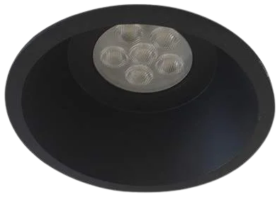 Foco embutido retraído metal negro corte Ø 9 cm GU10 - MUFO0087