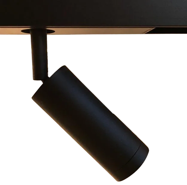 Foco metal negro para riel magnético 16x20 cm LED 7W 220v - TDFO0002