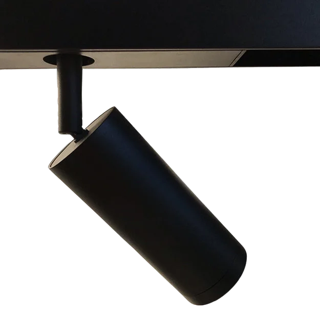 Foco metal negro para riel magnético 18x22 cm LED 10W 220V - TDFO0004