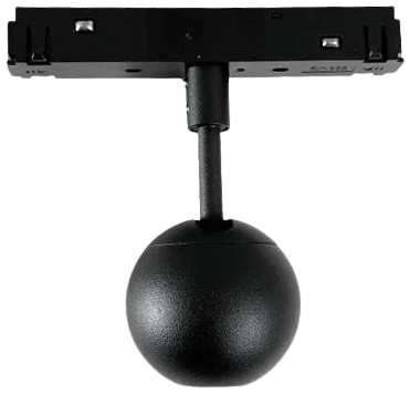 Foco metal negro para riel magnético LED 4,5W - ARFO0024