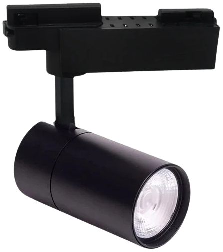 Foco para riel monofásico aluminio negro Ø8cm 30W 3000k- KOFO0007