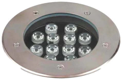 Foco piso acero exterior LED 12W - ANFO0008