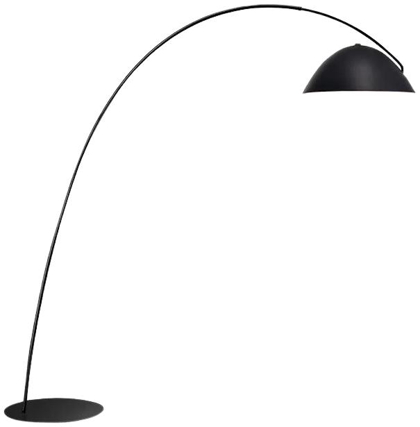 Lámpara de pie arco metal negro Ø52x17,8x1,90 cm E27 - LGLP0028