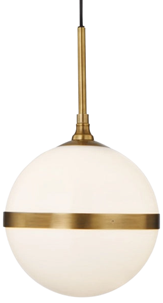 Lámpara colgante metal vidrio bronce blanco Ø30 cm E27 - LGLC0079