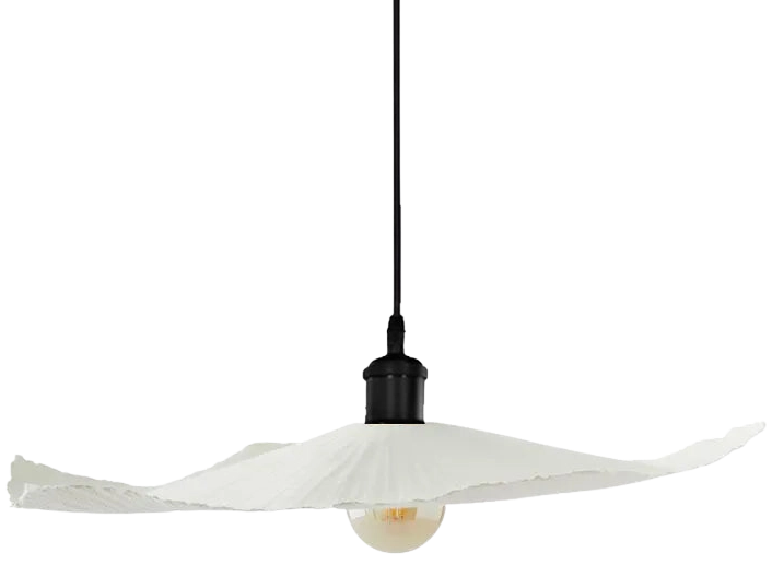 Lámpara colgante fibra prensada blanco Ø60x7cm E27 - OPLC0052