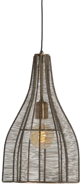 Lámpara colgante metal bronce antiguo Ø25x41,5 cm E27 - LLLC0513