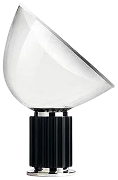 Lámpara sobremesa metal negro vidrio E27 -LGLS0035