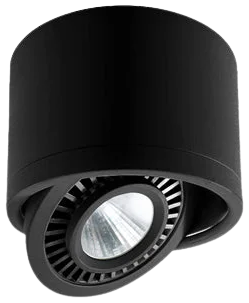 Foco sobrepuesto negro basculante LED 7W - BEFO0030