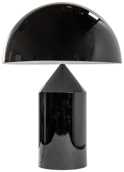 Lámpara sobremesa metal negro brillante Ø 35x50 cm 2 luces E27 - LGLS0059