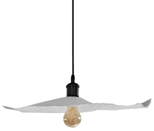 Lámpara colgante fibra prensada blanco Ø41x7cm E27 - OPLC0003