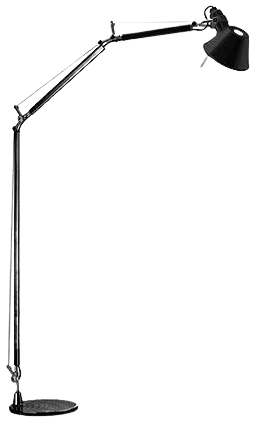Lámpara de pie metal articulado negro Ø28x1,72 cm E27 - LGLP0008