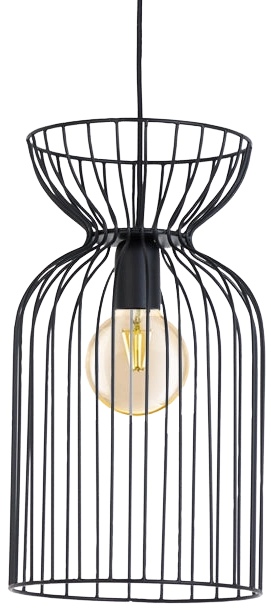 Lámpara colgante metal negro Ø28 cm E27 - LLLC0385