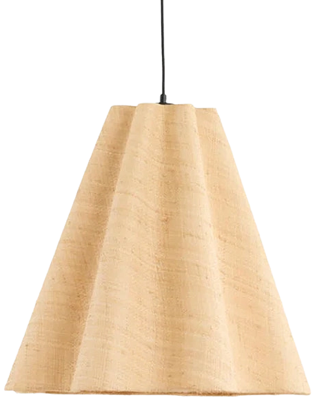 Lámpara colgante Ø50x45 cm mimbre natural E27 - LLLC0531