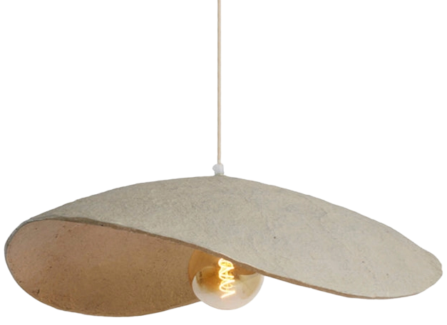 Lámpara colgante papel mache gris bronce antiguo 71x23 cm E27 - LLLC0561