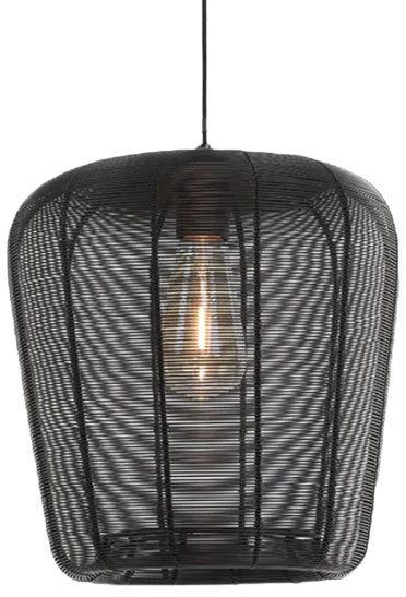 Lámpara colgante metal negro Ø28 cm E27 - LLLC0433