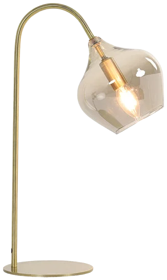 Lámpara metal vidrio humo bronce Ø17x51 cm E14 - LLLS0240