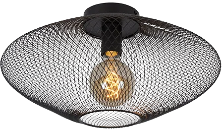 Plafón metal negro Ø 45x24 cm E27 -LUPL0020