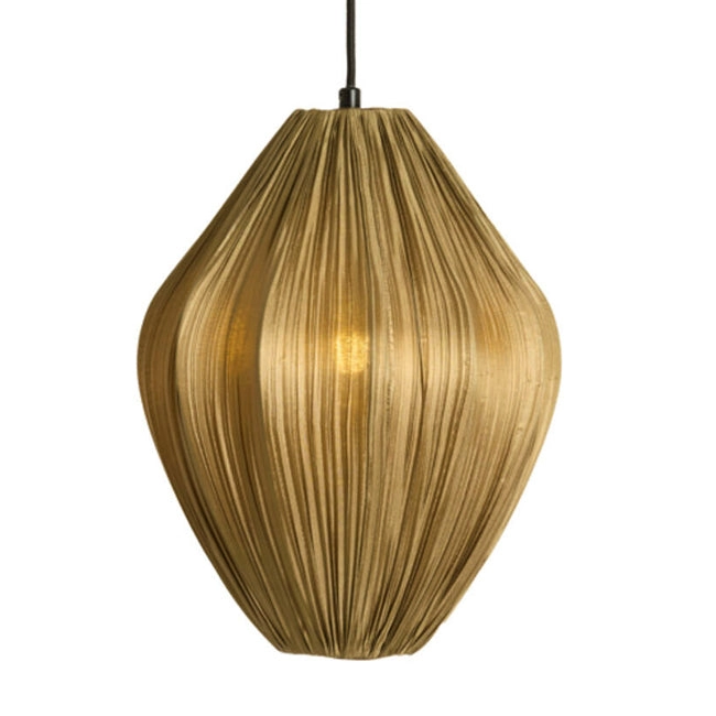 Lámpara colgante textil café bronce Ø31x38 cm E27- LLLC0601