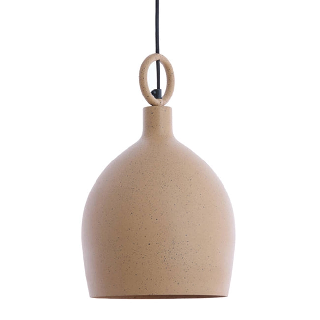 Lámpara colgante metal tierra marrón claro moteado Ø24x39cm E27 - LLLC0584