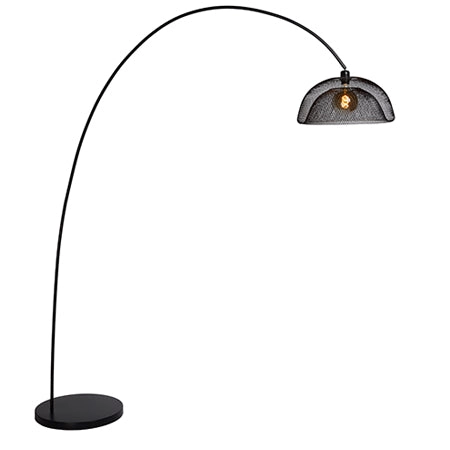 Lámpara de pie metal negro arco Ø 46x2,00 cm E27 - LULP0025