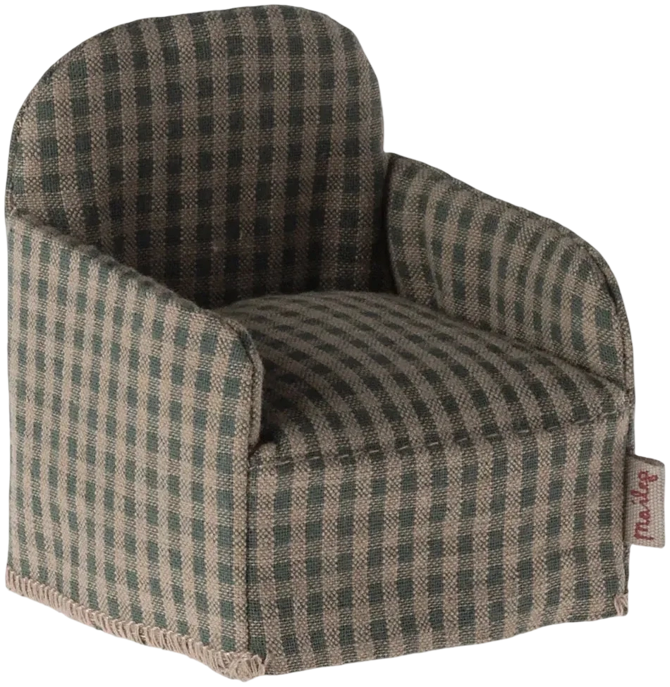 Sillón para ratoncitos - Green checker