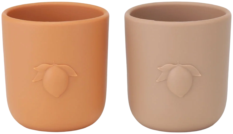 Set 2 Lemon Cups - Blush/Terracotta Red