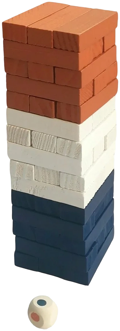 Torre Jenga Tricolor