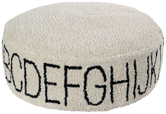 Pouf ABC Natural - black