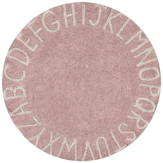 Alfombra lavable redonda ABC Natural - Vintage nude