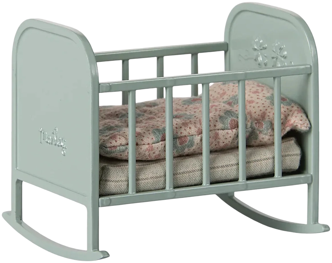 Cuna my para ratoncitos y conejos Maileg - Blue mint