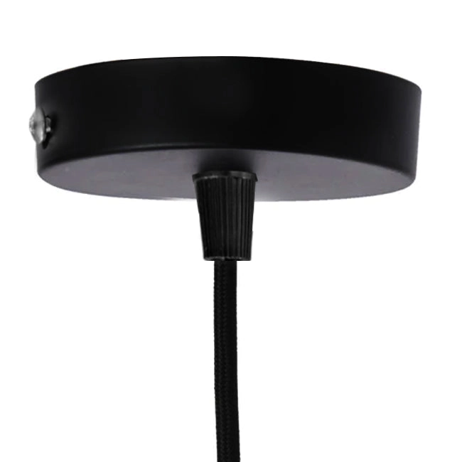 Baldequin metal negro Mediano Ø10x2,0 cm 1 luz - MKRP0008