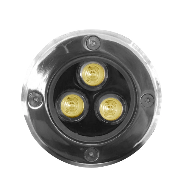 Foco embutido piso exterior acero inoxidable IP 65 Ø9x7 cm LED 3W - BEFO0044