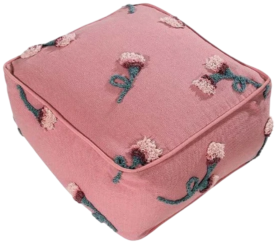 Pouf English Garden Ash Rose