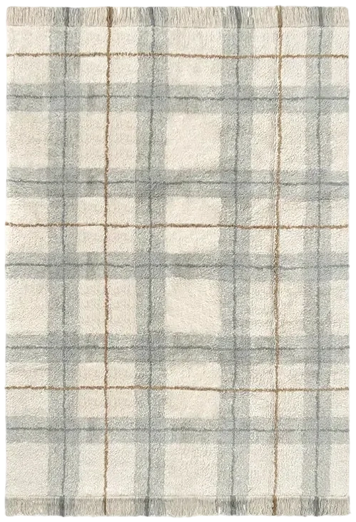 Alfombra lavable Tartan - Blue sage