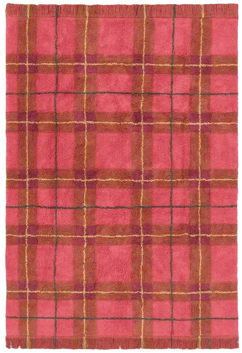 Alfombra lavable Tartan - Vintage red