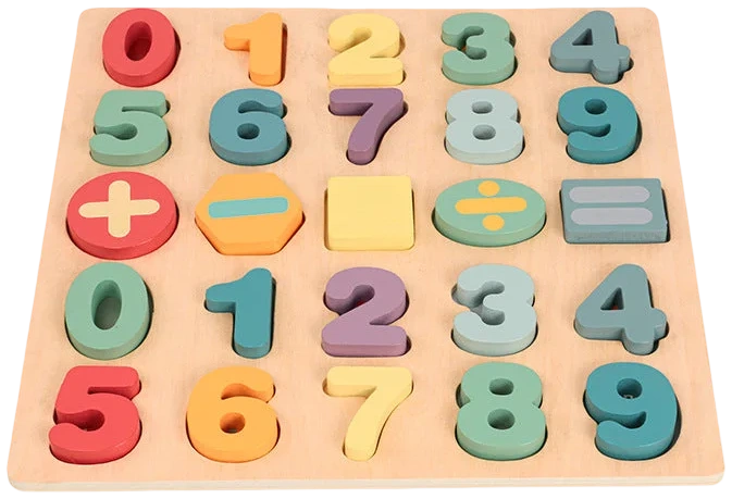Puzzle de números madera