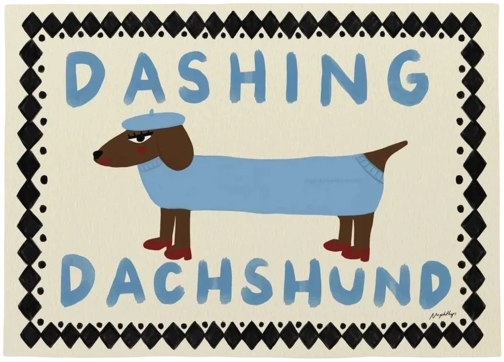 Lámina / poster - Dashing Dachshund