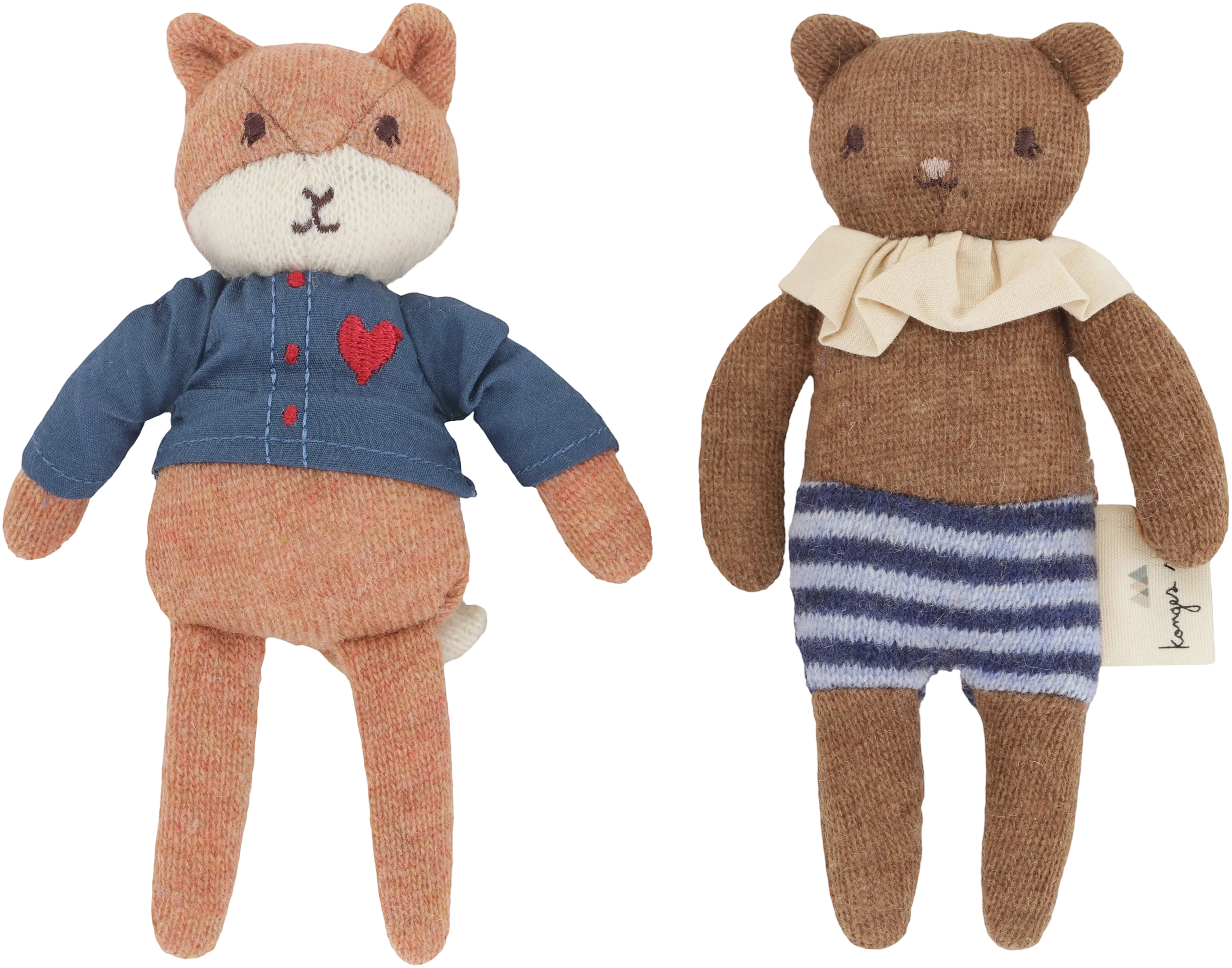 Set 2 muñecos tejidos - Foxie Friends