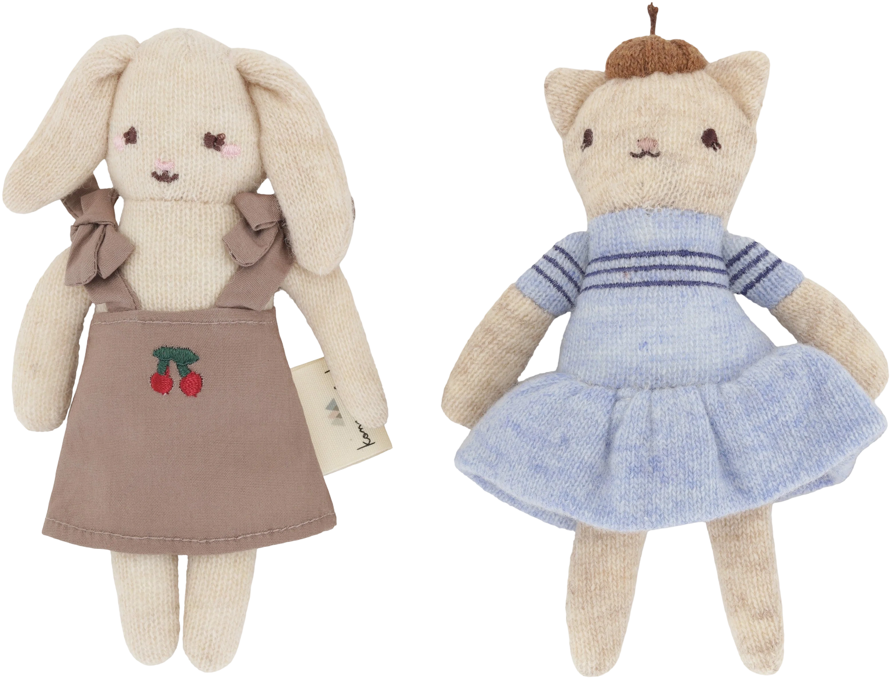 Set 2 muñecos tejidos - Kittie Friends