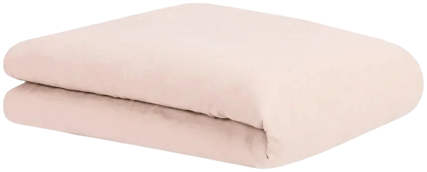 Funda nórdica infantil en lino francés y algodón orgánico lavado L1N0 - Mauve Pink