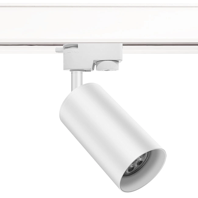 Foco metal blanco para riel monofásico11,4x15,3x19 cm GU10 - CEFO0016