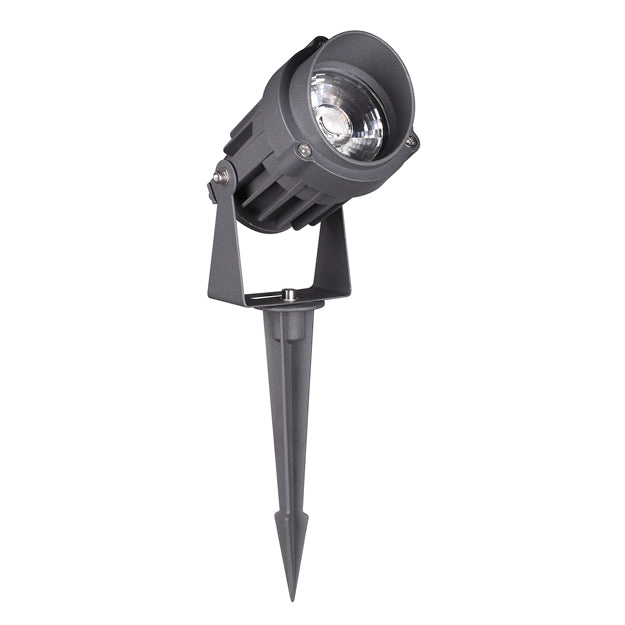 Estaca jardín plástico grafito Ø 9x40 cm LED 25W - MUES0006